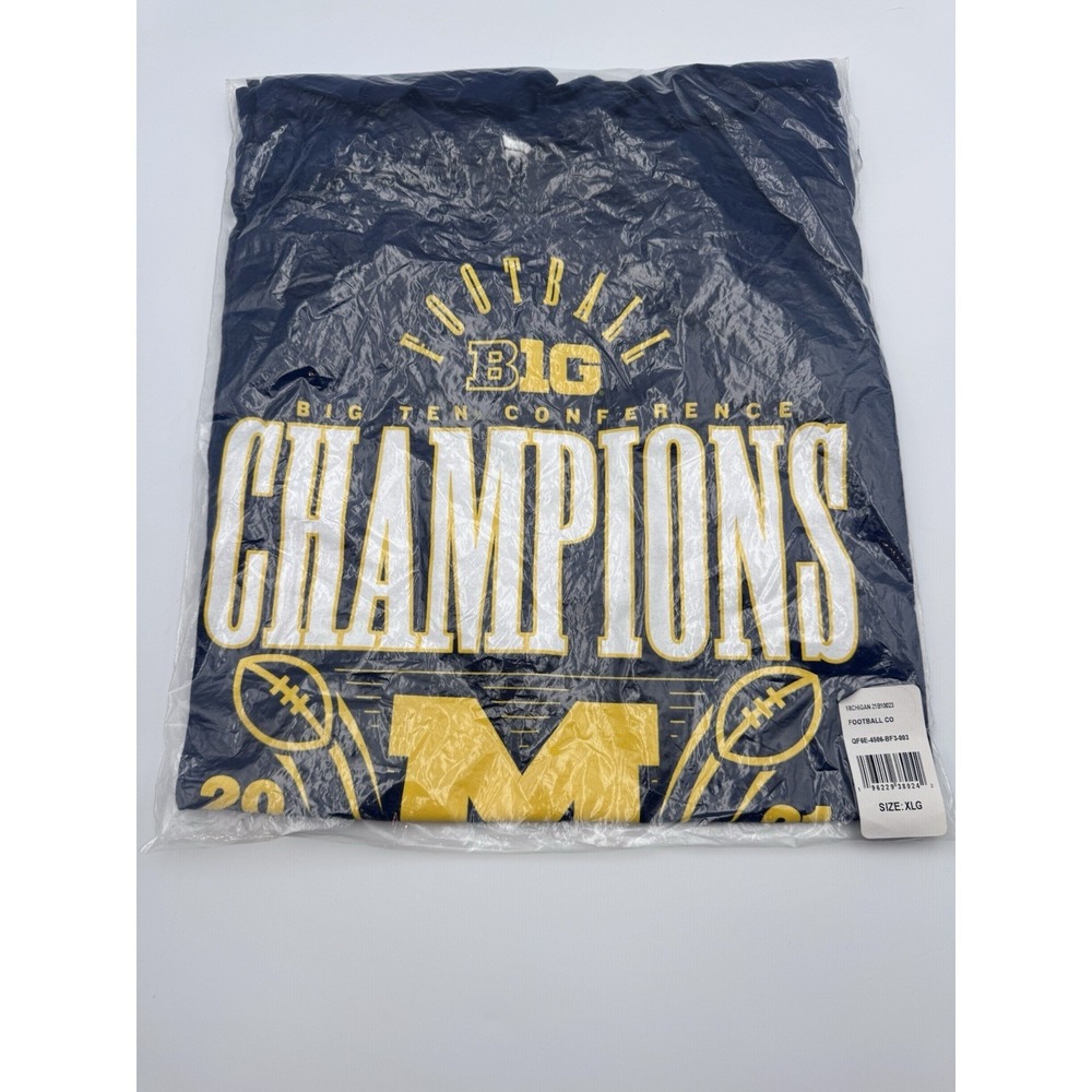 Fanatics Michigan Wolverines Big Ten Conference Champions Football Shirt XL 2021